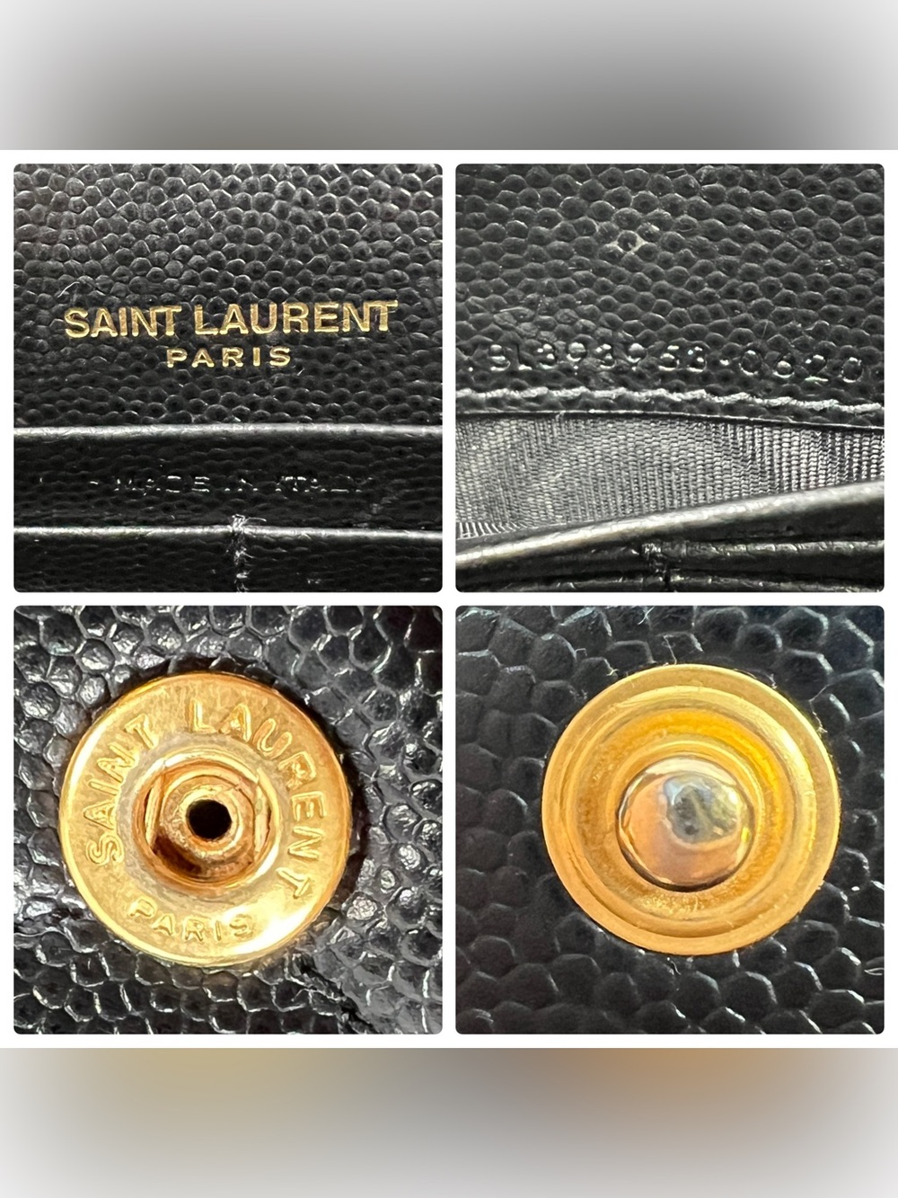 YSL Yves Saint Laurent Cassandre Matelasse Envelope Chain Wallet Crossbody Purse - Picture 8 of 9